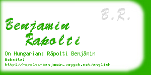 benjamin rapolti business card
