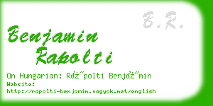 benjamin rapolti business card